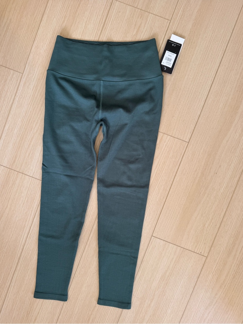 Spiritual Gangster Ribbed High-Rise Teal Leggings
